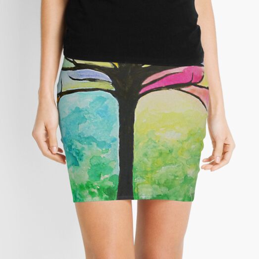 Stained Glass Tree Mini Skirt
