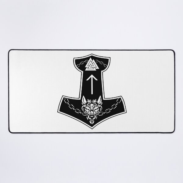 Item preview, Thor's Hammer Wolf Viking Symbol designed and sold by Astralia.