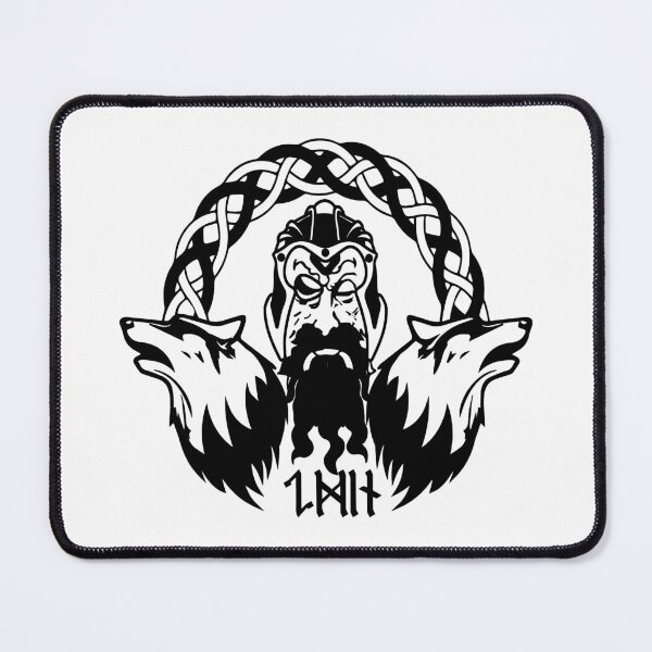 Item preview, Viking god Odin with his wolves designed and sold by Astralia.