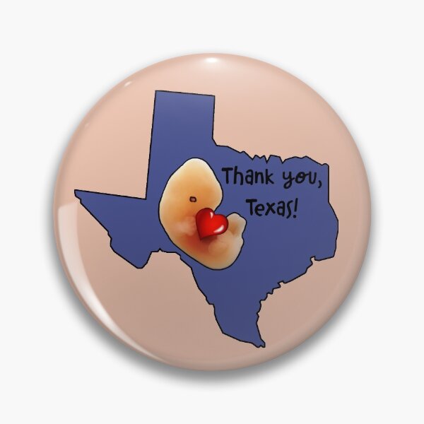 Item preview, Thank you, Texas! Embryo hugging cartoon-style heart-shape inside Texas map. designed and sold by Brasilia.