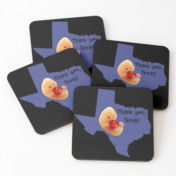 Item preview, Thank you, Texas! Embryo hugging cartoon-style heart-shape inside Texas map. designed and sold by Brasilia.