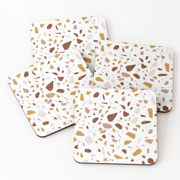 Item preview, Terrazzo Stone Pattern (Terracotta + Mustard) designed and sold by NeptuneDesigns.
