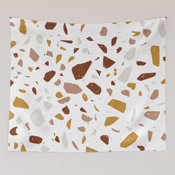 Item preview, Terrazzo Stone Pattern (Terracotta + Mustard) designed and sold by NeptuneDesigns.