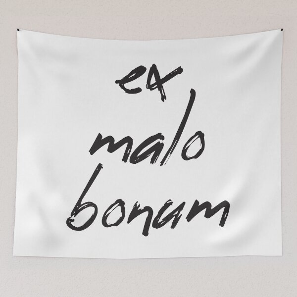 Item preview, Ex Malo Bonum (Out of Bad Comes Good) - Black, Stacked Words designed and sold by Artsy-Chemist.