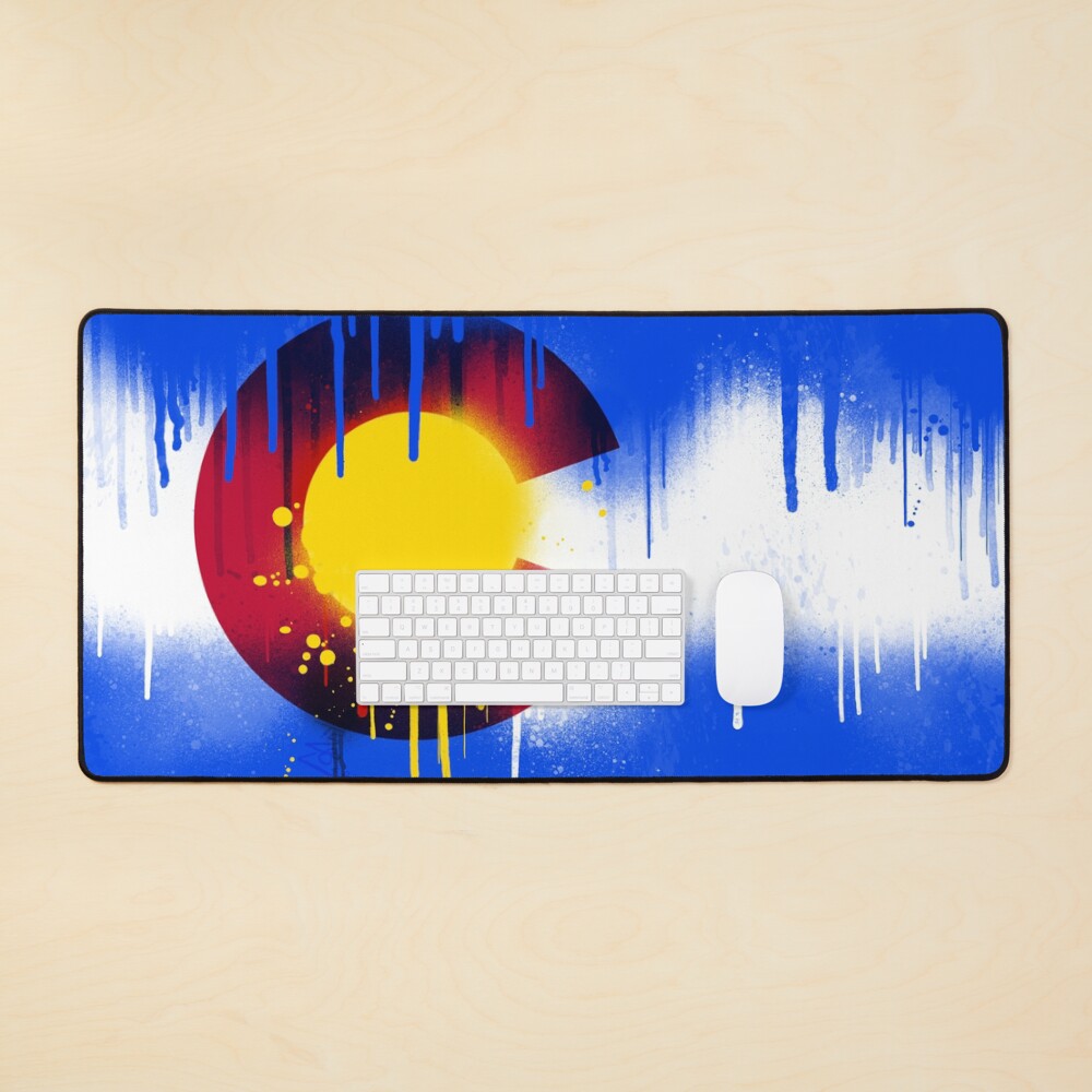 Drippy Colorado Flag Mouse Pad