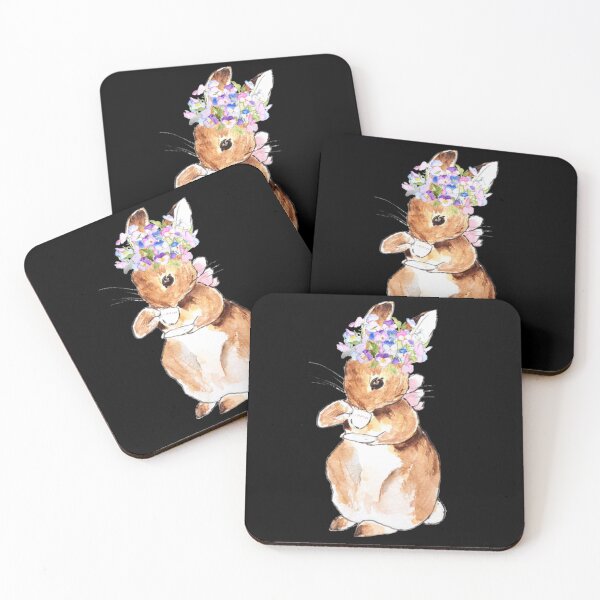 Item preview, cute rabbittz drinking tea designed and sold by feeneybd.
