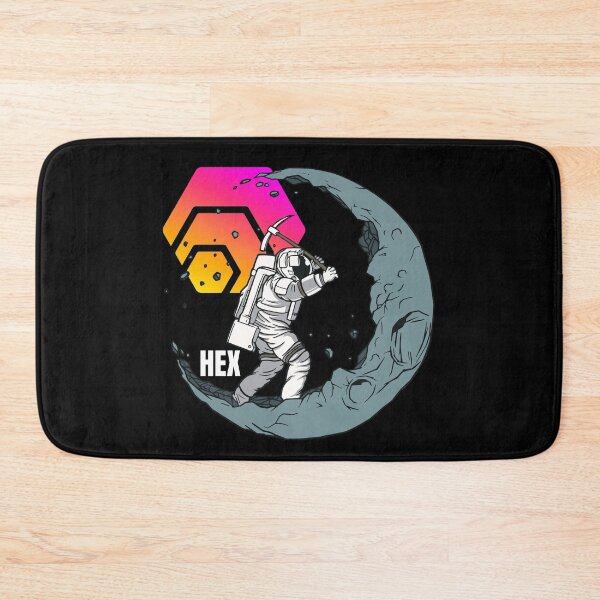 Item preview, HEX Moon Man Mining Crypto Cryptocurrency  designed and sold by Bitcoin-Fashion.