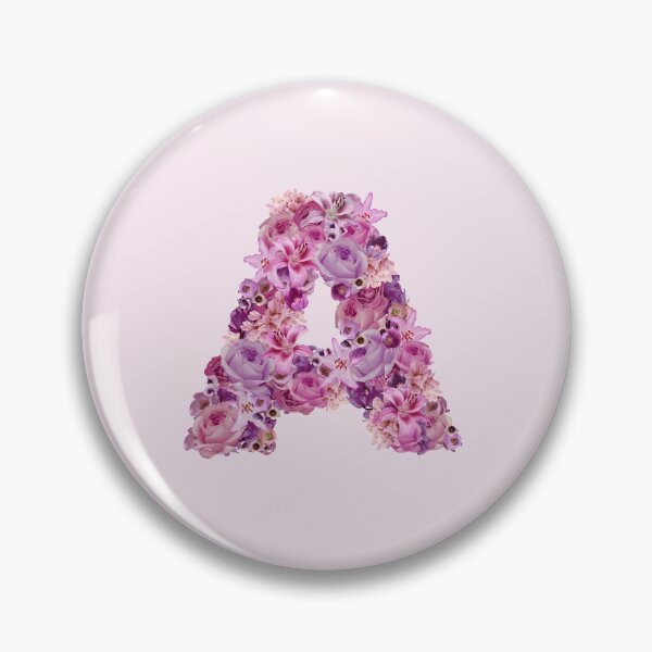 Item preview, Letter A | Pink Flower Pattern | Letter Art | Typography designed and sold by hayleylauren.