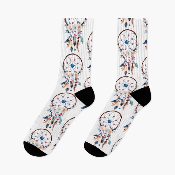 Artikelvorschau, Aquarell Blumen Traumfänger Boho entworfen und verkauft von Vector Scout Lab.