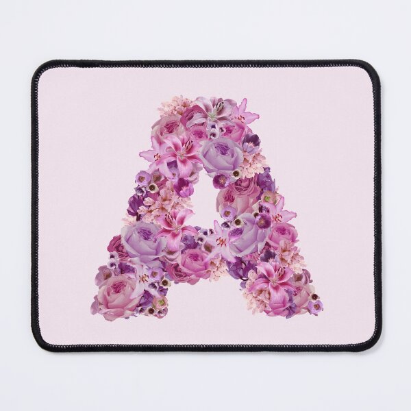 Item preview, Letter A | Pink Flower Pattern | Letter Art | Typography designed and sold by hayleylauren.