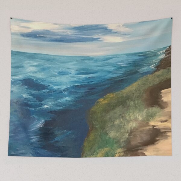 Item preview, Ocean Waves, Grassy Cliff designed and sold by Artsy-Chemist.