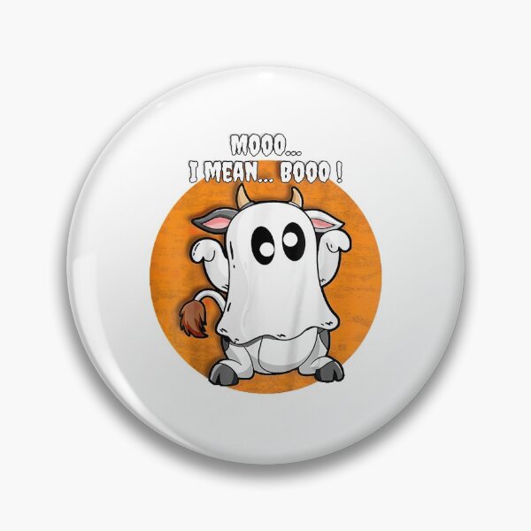 Item preview, Ghost Cow Moo I Mean Boo Pumpkin Moon Halloween  designed and sold by JethroShop.