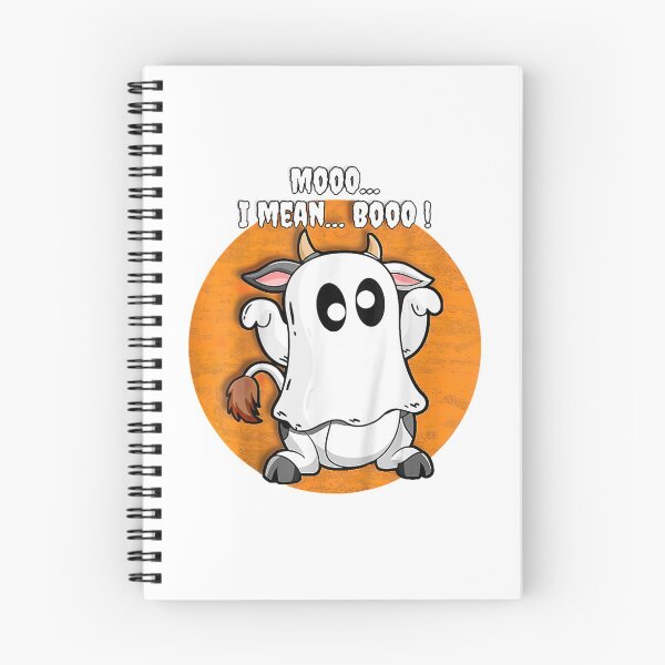 Item preview, Ghost Cow Moo I Mean Boo Pumpkin Moon Halloween  designed and sold by JethroShop.