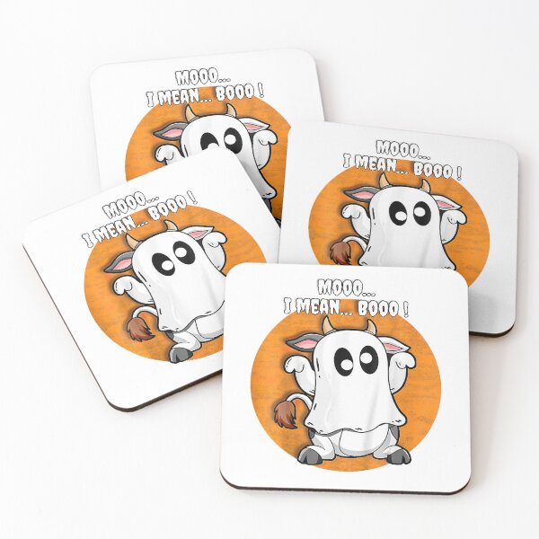 Item preview, Ghost Cow Moo I Mean Boo Pumpkin Moon Halloween  designed and sold by JethroShop.