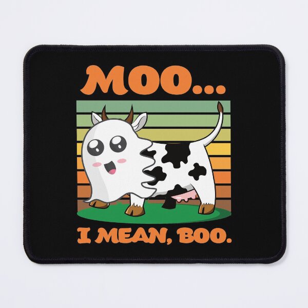 Item preview, Moo, I Mean Boo - Funny Cow Ghost Halloween Design designed and sold by Rhu Creations.