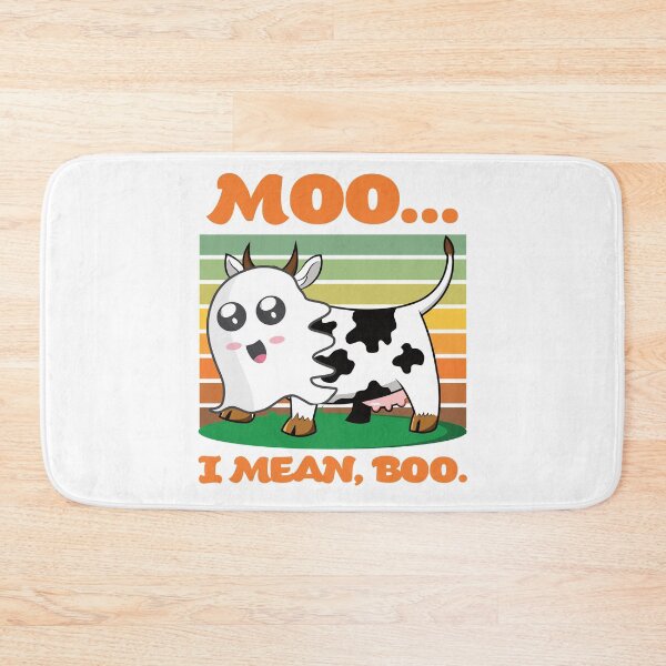 Item preview, Moo, I Mean Boo - Funny Cow Ghost Halloween Design designed and sold by Rhu Creations.