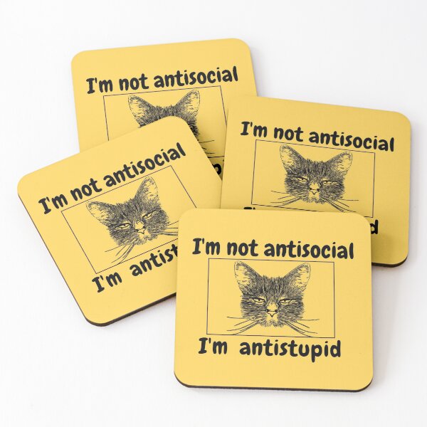 Item preview, I'm not antisocial social, I'm antistupid (black) designed and sold by Bash0sh0.