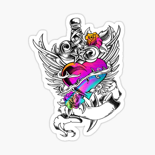 Item preview, Aesthetic Colorful Heart Decoration  designed and sold by Crussion.