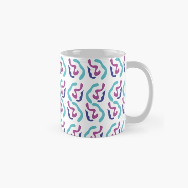 Blue purple and light blue abstract pattern Classic Mug