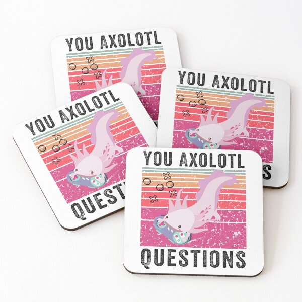Item preview, You Axolotl Questions video games Retro Vintage / Funny Axolotl Quote designed and sold by MoMasry.