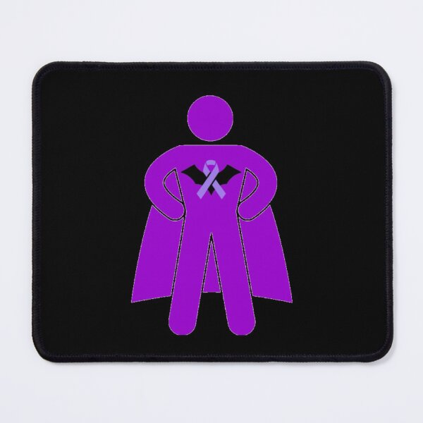 Item preview, Bat Awareness Ribbon Superhero Man Silhouette designed and sold by Chronic Illness Awareness Shop.