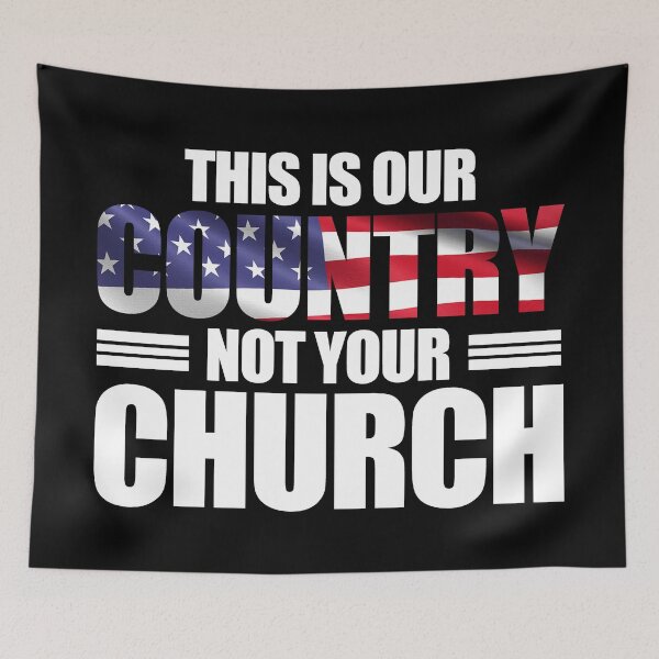 Item preview, THIS IS OUR COUNTRY NOT YOUR CHURCH AMERICAN FLAG designed and sold by LinkunShop.