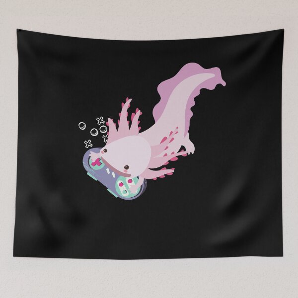Item preview, Axolotl Fish Playing Video Game White-Axolotl Lizard Gamers designed and sold by MoMasry.