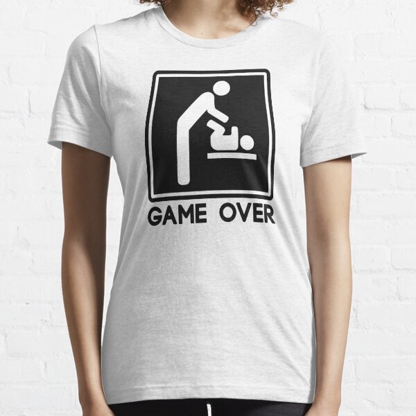 Game Over New Baby for Parent Dad Essential T-Shirt