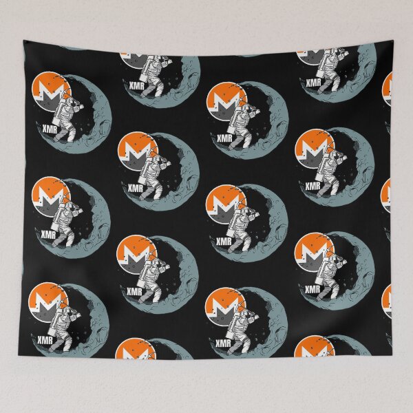 Item preview, Monero XMR Moon Man Mining Crypto Cryptocurrency  designed and sold by Bitcoin-Fashion.
