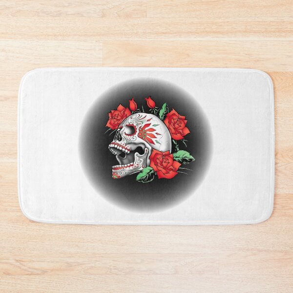 Item preview, Halloween Skull with Roses Tattoo Art designed and sold by PodiShawna.