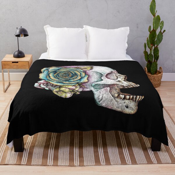 Item preview, Colorful Floral Skull designed and sold by Flower Magic .