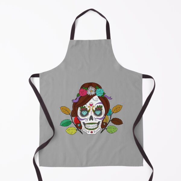Item preview, Halloween Girl Skull with Colorful Flowers and Tattoo  designed and sold by PodiShawna.