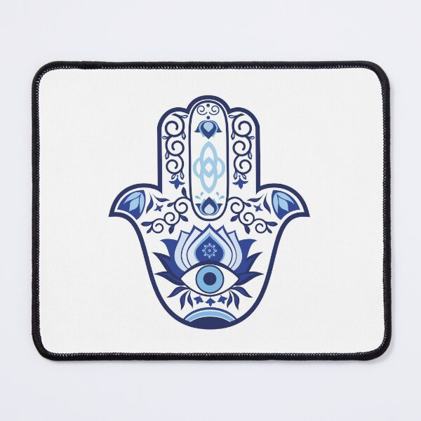 Item preview, PRETTY BLUE EVIL EYE HAMZA (HAMSA) HAND designed and sold by billionairebrnd.