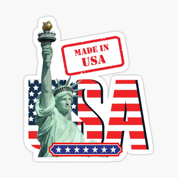 "Love Made in USA" Sticker for Sale by virgicreative Redbubble