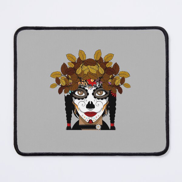 Item preview, Halloween Girl Skull with Colorful Flowers and Tattoo  designed and sold by PodiShawna.