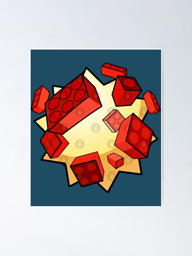 Exploding Bricks Essential Poster for Sale by XEVSLOOTBOX