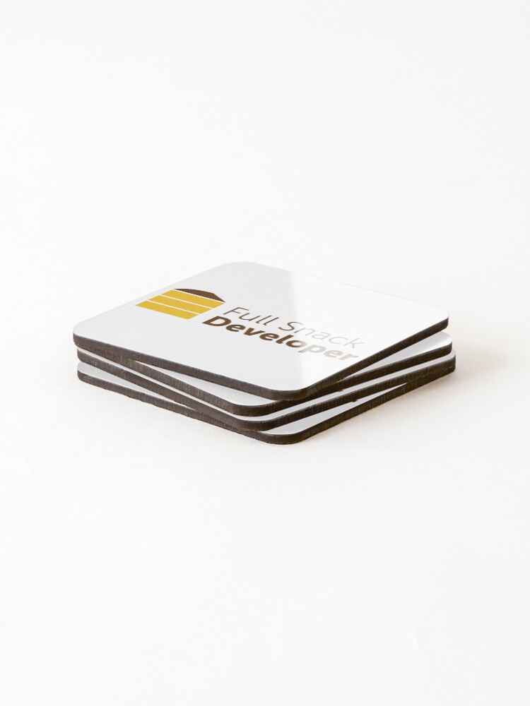 Thumbnail 4 of 5, Coasters (Set of 4), Full Snack Developer designed and sold by Tech-e-Tees.