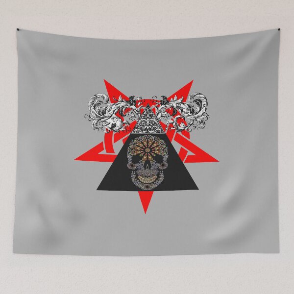 Item preview, Halloween Skull and Pentagram Tattoo  designed and sold by PodiShawna.