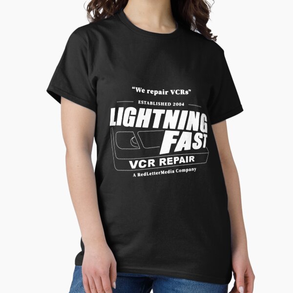 Item preview, Lightning Fast VCR Repair RedLetterMedia Gift Halloween Day, Thanksgiving, Christmas Day designed and sold by PhilippHeld.