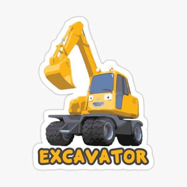 El vehículo pesado Poco la excavadora Tayo el pequeño autobús urbano Pegatina
