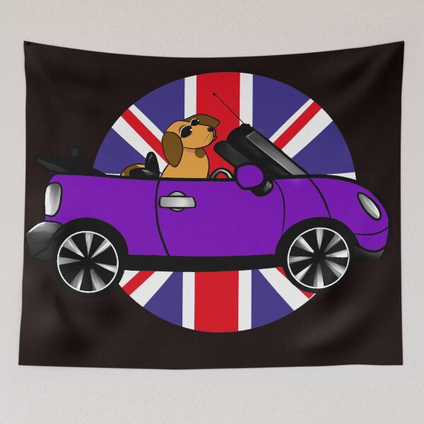 Item preview, BEEP BEEP Mini and dog, england flag  designed and sold by BeccaKenDesigns.