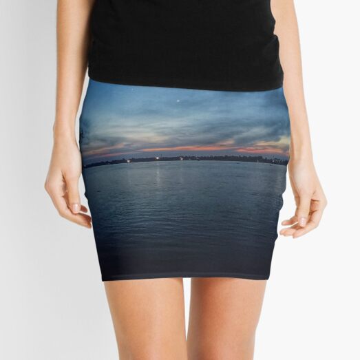 Night View Landscape Mini Skirt