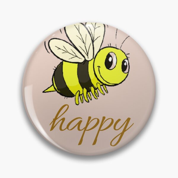 Item preview, Bee happy designed and sold by WORDtoARTwork.