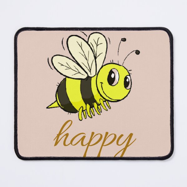 Item preview, Bee happy designed and sold by WORDtoARTwork.