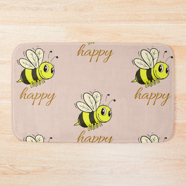 Item preview, Bee happy designed and sold by WORDtoARTwork.