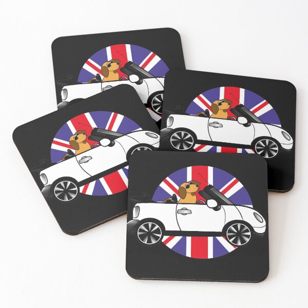 Item preview, BEEP BEEP Mini and dog, england flag  designed and sold by BeccaKenDesigns.