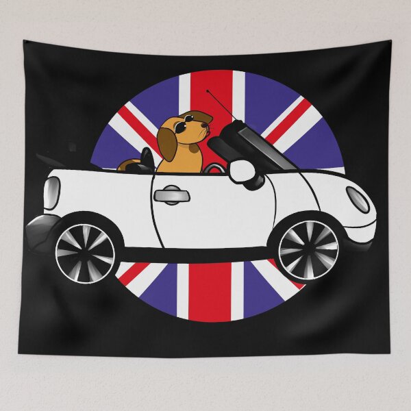 Item preview, BEEP BEEP Mini and dog, england flag  designed and sold by BeccaKenDesigns.