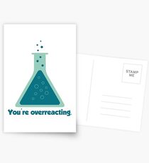 You're Overreacting Chemistry Science Beaker Postcards