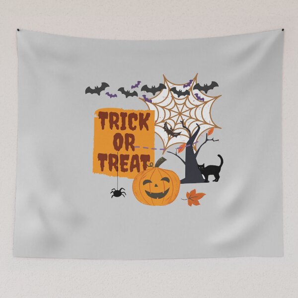 Item preview, "TRICK AND TREAT" Vantage spooky Halloween   designed and sold by Skylerdiaries.