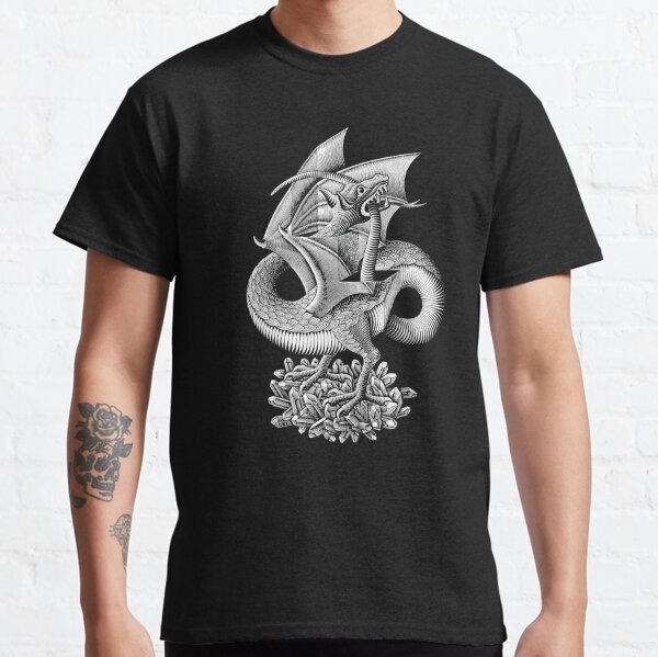 輝く高品質な M.C. トップス Escher T-shirt Dragon トップス ...